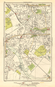 CHISWICK. Acton Green, Grove Park, Bedford Park, Kew, Gunnersbury 1923 old map