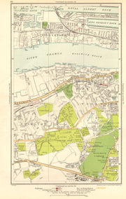LONDON. Charlton, Greenwich, Silvertown, Woolwich Dockyard 1923 old map