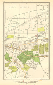 WOOLWICH. Abbey Wood, Plumstead, East Wickham, West Heath 1923 old antique map