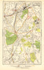 LONDON. Dulwich,Herne Hill,Tulse Hill,Brixton,Stockwell,Denmark Hill 1923 map
