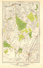 LONDON. East Dulwich, Forest Hill, Nunhead, Peckham Rye, Honor Oak 1923 map
