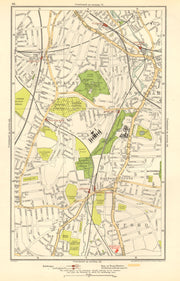 LEWISHAM. Brockley, Catford, Ladywell, New Cross, Rushey Green 1923 old map