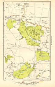 BEXLEY. Welling,Blackfen,Blendon,East Wickham,Upton,Halfway Street 1923 map