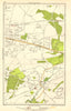 LONDON. Bexley, Bexleyheath, Bridgen, Coldblow, Upton, Barnehurst 1923 map