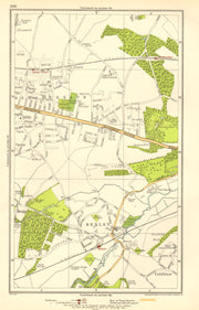 LONDON. Bexley, Bexleyheath, Bridgen, Coldblow, Upton, Barnehurst 1923 map