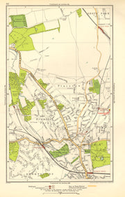 BROMLEY. Downham, Grove Park, Plaistow, Shortlands, Ravensbourne 1923 old map