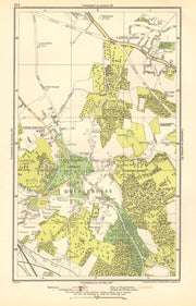 CHISLEHURST.Chislehurst West,Longlands,Pett's Wood,Sidcup,Park Wood 1923 map