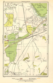 THAMES DITTON / LONG DITTON. Esher, East Molesey, Claygate, Harelane 1923 map