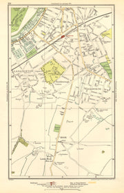 SURBITON. Hook, Long Ditton, Tolworth, Southborough, Surbiton 1923 old map