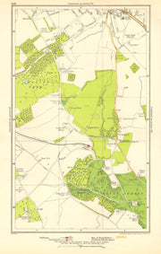 KENT. Bromley, Hayes, Beckenham, West Wickham, Shortlands, Keston 1923 old map