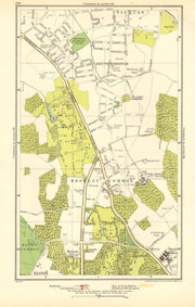BROMLEY COMMON. Keston, Keston Mark, Locksbottom,Southborough,Bromley 1923 map