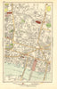 LONDON. City. Barbican, Moorgate, Bank, Cannon Street 1923 old antique map