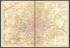 LONDON. Administrative Areas; Boroughs & Districts 1923 old antique map chart