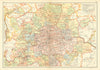LONDON. Administrative Areas; Boroughs & Districts 1923 old antique map chart