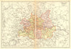 LONDON. County Court Divisions 1923 old antique vintage map plan chart
