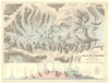 MONT BLANC. Glacier systems; & world snow line at different latitudes 1850 map