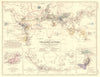 WORLD. Volcanoes.Volcanic action. Earthquakes.Iceland Indonesia Italy 1850 map