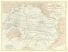 PACIFIC OCEAN. Physical chart. Currents, temperature & trade routes 1850 map