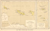 DUTCH WEST INDIES.Aruba Curacao Bonaire St Martin Maarten.DORNSEIFFEN 1892 map