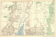 TOTTENHAM WALTHAMSTOW EDMONTON.Chingford,Hale End,Epping Forest.BACON 1902 map