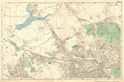 HAMPSTEAD WILLESDEN.Cricklewood,Golders Green,Kilburn,Belsize Pk.BACON 1902 map