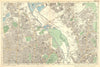 HACKNEY STRATFORD LEYTON/STONE STOKE NEWINGTON. Clapton,Dalston.BACON 1902 map