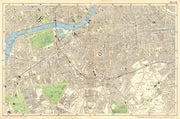S LONDON. Clapham, Brixton, Lambeth,Battersea,Chelsea,Camberwell.BACON 1902 map