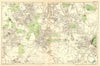 STREATHAM. Mitcham,Balham,Tooting,Streatham,Norwood,Dulwich.BACON 1902 old map
