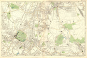 LONDON.Sydenham,Penge,Beckenham,Catford,Norwood,Dulwich,Lewisham.BACON 1902 map