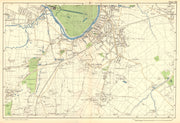 SURBITON & ESHER. Hampton Court,East Molesey,Thames Ditton,Hook.BACON 1902 map