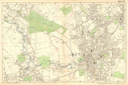 CROYDON.Mitcham,Carshalton,Wallington,Thornton Heath,Beddington.BACON 1902 map
