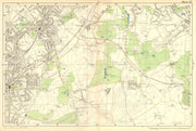 CROYDON. Beckenham,Woodside,W Wickham,Elmers End,Norwood,Hayes. BACON 1902 map