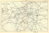 LONDON RAILWAYS. Shows companies & termini.Tube Underground.BACON 1902 old map