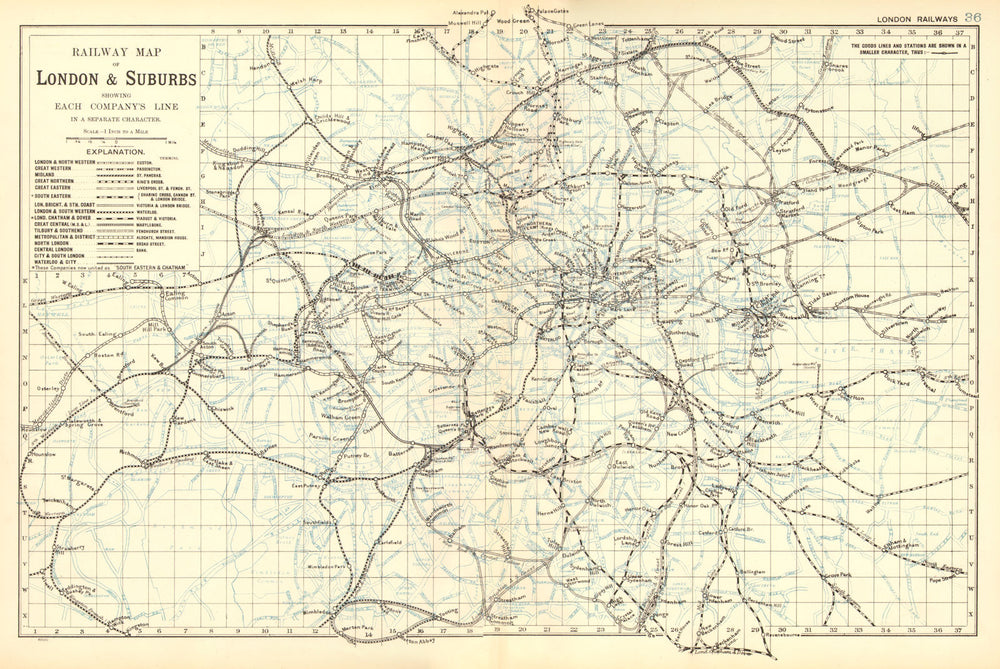 LONDON RAILWAYS. Shows companies & termini.Tube Underground.BACON 1902 old map