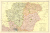 HAMPSHIRE NORTH. Parliamentary constituencies divisions.Railways.BACON 1902 map