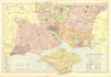 HAMPSHIRE SOUTH. Isle of Wight. Parliamentary  boroughs.Railways.BACON 1902 map
