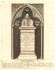 WILLIAM CAMDEN'S MONUMENT. in Poet's corner, Westminster Abbey 1791 old print