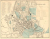 OXFORD. Antique town plan by GW BACON. Colleges schools churches 1884 old map