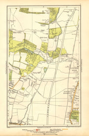 ENFIELD.Bull's Cross,Enfield Wash,Forty Hill,White Webbs,Freezy Water 1928 map