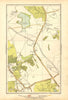 HERTS. Elstree, Stanmore, Edgware, Aldenham Park, Canons Park 1928 old map