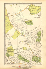 LONDON. Southgate, New Southgate, Arnos Grove, West Enfield 1928 old map