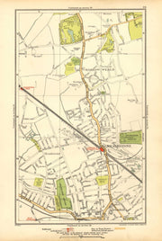 HARROW. Stanmore, Wealdstone, Greenhill, Weald, Headstone Lane 1928 old map