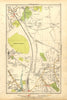 HENDON. The Hyde, Mill Hill, Colindale, Edgware, Southfields 1928 old map