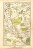 FINCHLEY. Fortis Green, Friern Barnet, Muswell Hill, Fallow Corner 1928 map