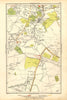 LONDON. Greenford Green,Harrow,Harrow on the Hill,Roxeth,Sudbury Hill 1928 map