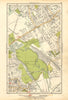 LEYTON. Hackney Marsh/Wick, Homerton, Walthamstow, Clapton Park 1928 old map