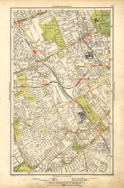 KENSINGTON. Earls Court, Fulham, Parsons Green, Walham Green 1928 old map
