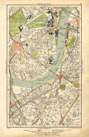 LONDON. Lambeth, Westminster, Victoria, Oval, Waterloo, Charing Cross 1928 map