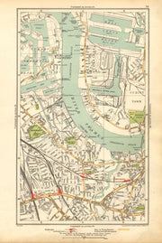 DEPTFORD.Greenwich,Millwall,New Cross,Surrey Docks,West India Docks 1928 map