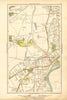 TWICKENHAM. Isleworth, Hounslow, Strawberry Hill, Fulwell; Middlesex 1928 map